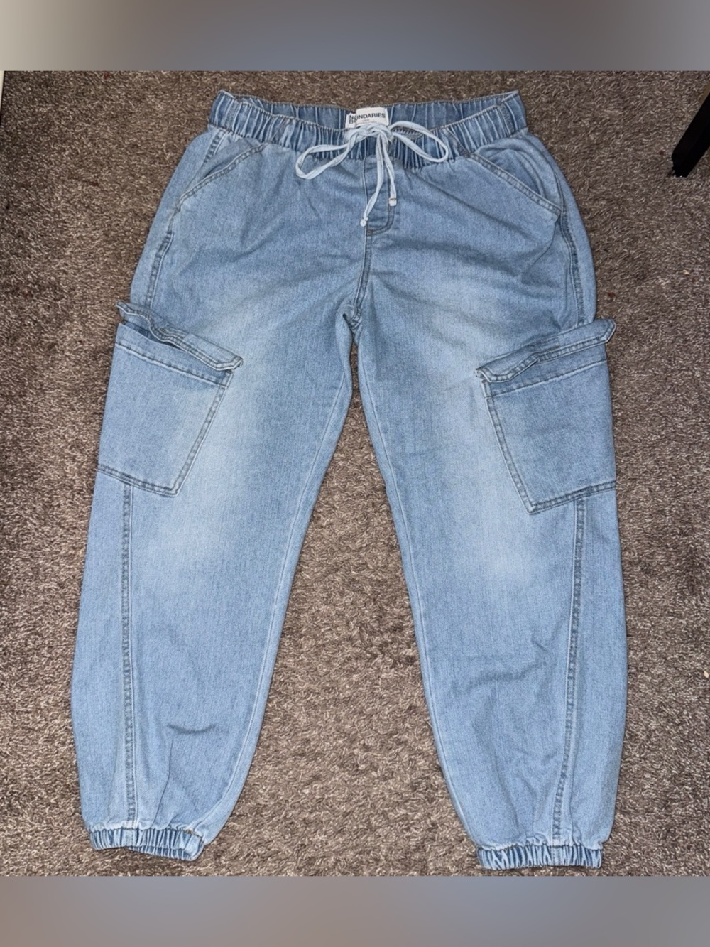 Vintage Y2K Light Blue Denim Cargo Jogger Jeans - Woman’s